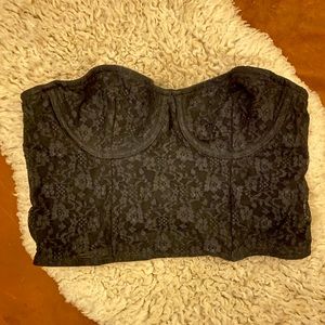 Victoria’s Secret long line bralette crop top with wire cups